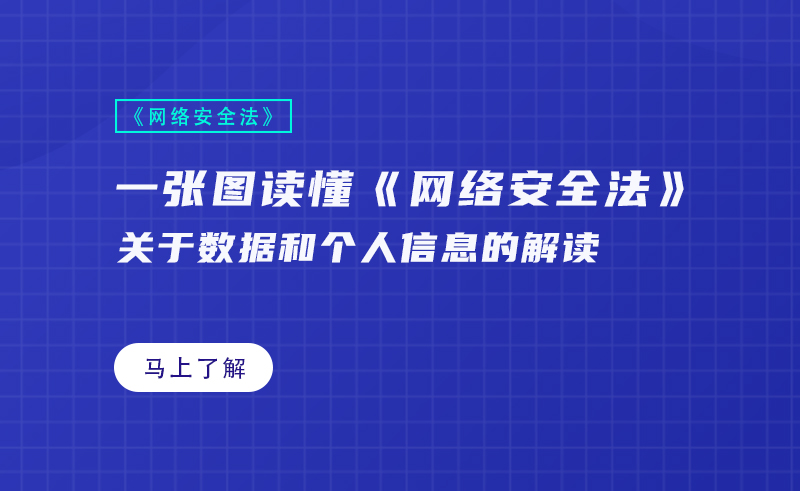 一张图读懂《网络安全法》关于数据和个人信息的解读